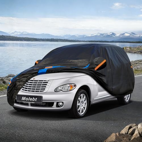 Image of Custom Fit SUV Car Cover for Chrysler PT Cruiser (2001-2010), Upgraded Waterproof All Weather Outdoor Auto Cover with Driver Door Zipper & Mirror Pockets, UV /Snow /Dust Protection