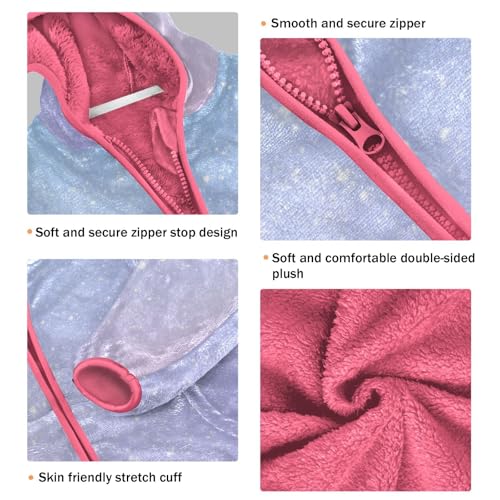 GuoChe Rainbow unicorns Style Bright Abstract Boys Fleece Jacket3