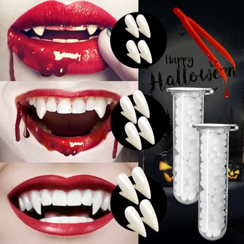 Tlpuhu JY-012 Vampire Teeth Halloween - 6 Pairs 3 Sizes Kids Vampire Fangs cover