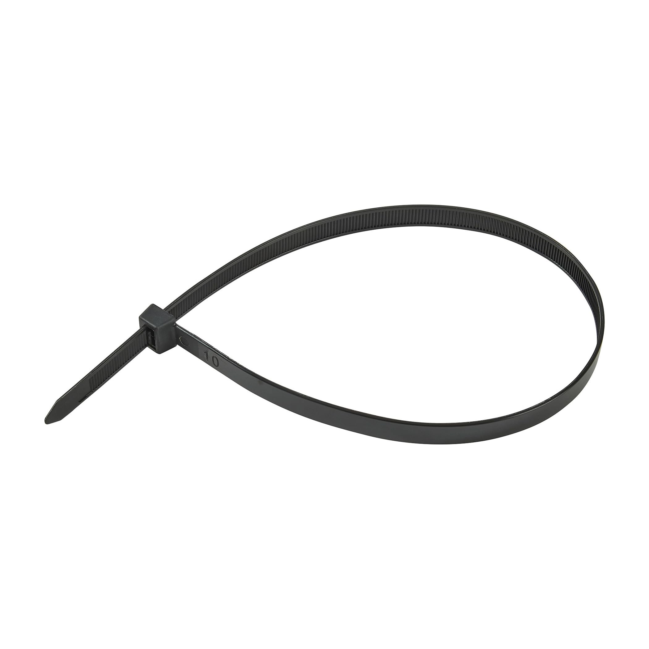 RING Schwarze Kabelbinder, 550 x 12,0 mm (100 Stück) für allgemeine Zwecke, Lieferung in einer wiederverschließbaren Packung