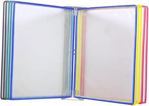 Ciieeo Carpeta de archivos montada en la pared, separadores de plástico, contenedores de plástico, estantes de almacenamiento de plástico, carpetas