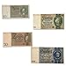 IMPACTO COLECCIONABLES Four (4) WWII German Reichsmark Notes Dated 1929, 1929, 1933 and 1935. Certificate of Authenticity Included