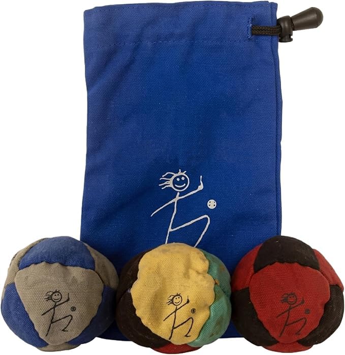 ZEFOTIM Dirt Hacky Footbag for Adults & Kids Professional Sand Filled Sack Ball Durable Footbags for Beginners Foot Sports Exercise & Outdoor Play Portable - 3 Pack D