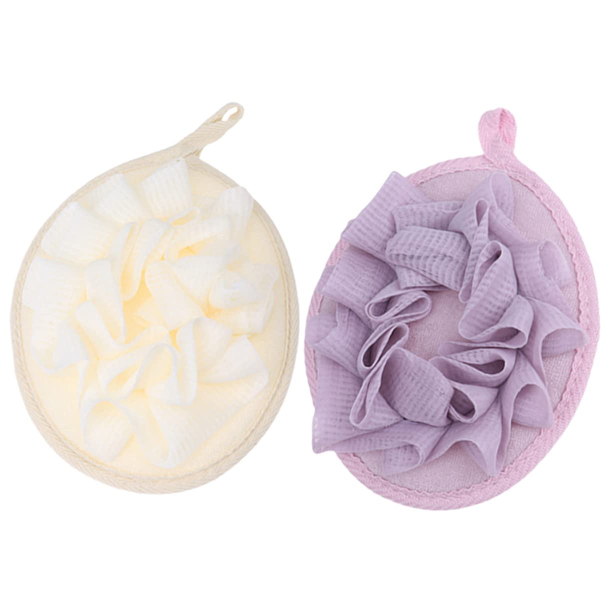 Healeved 4Pcs Exfoliating Bath Shower Loofah Scrubber Soft Mesh Bath Sponge for Men Women Compact Design for for Daily Use