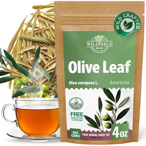 Image of 4 oz. Olive Leaf Tea Dried Olive Leaf Herbal Tea (Olea Europaea) - 113g Bags Herb Hojas De Olivo Secas