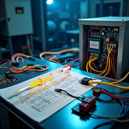 Image of Yellow Intelligent Voltage Tester Pen Contact Voltage Tester Screwdriver Induction Power Detector Pen Electric Test Pen Screwdriver AC 100-500V Electrical