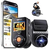 VANTRUE S1 Pro MAX 4K + 2.5K STARVIS 2 Dashcam Auto Delantero Trasero, 5G WiFi PlatePix AI Dash CAM GPS 360° HDR Buffer Monitor de Aparcamiento Cámara de Coche LTE Opcional Comando Voz Modos