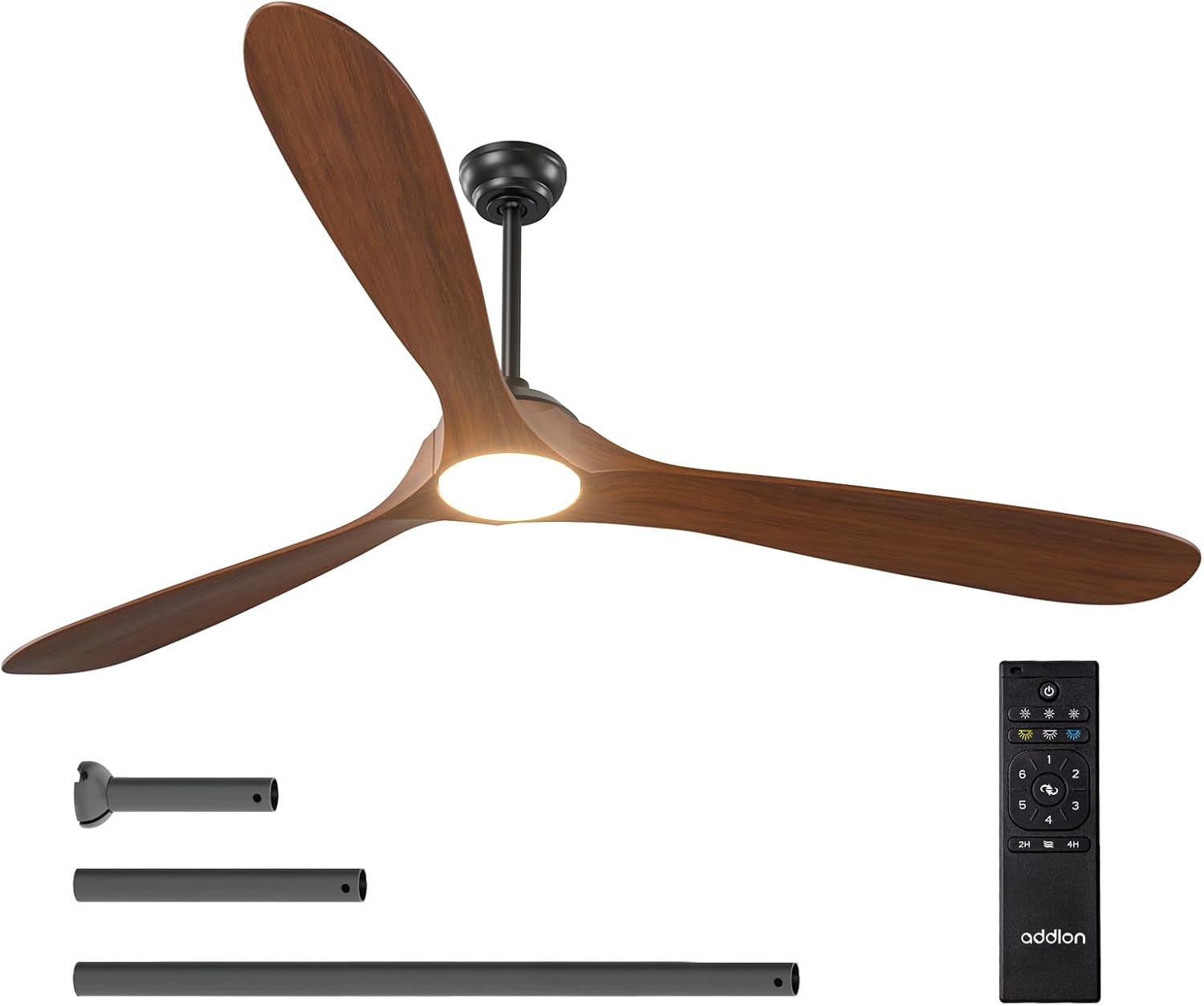 addlon 80-inch Ceiling Fan with Light, Remote, and Downrods
