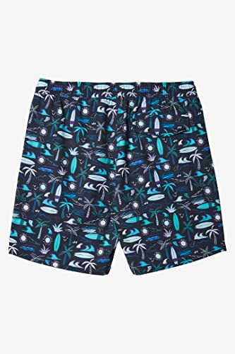 O'NEILL Men's 17 Inch Tropical Volley Boardshorts - Elastic Waist and Fixed Waist Quick Dry Swim Trunks for Men with Pockets4