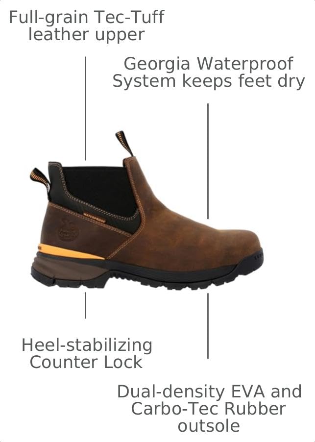 Image of Georgia Boot Men's TBD Waterproof Chelsea Work Boots