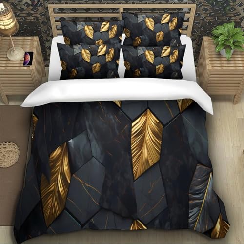 Housse de Couette Résistante et Douceur Numérique Parure de Lit King Size