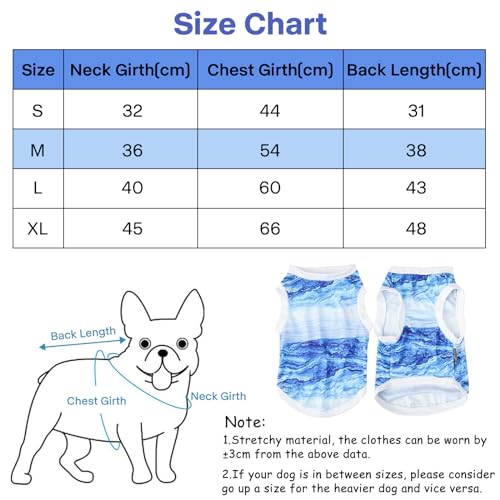 CHONGQILAO Kühlweste für Hunde und Katzen, Kühljacke für Hunde, sofortige Kühlung und Mikrofaser, Blau, M