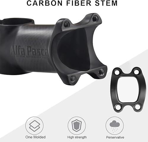 Miniatura 10 de Alfa Pasca Carbono carretera bicicleta vástago MTB carbono vástago fibra de carbono carretera bicicleta vástago fibra de carbono+aleación de