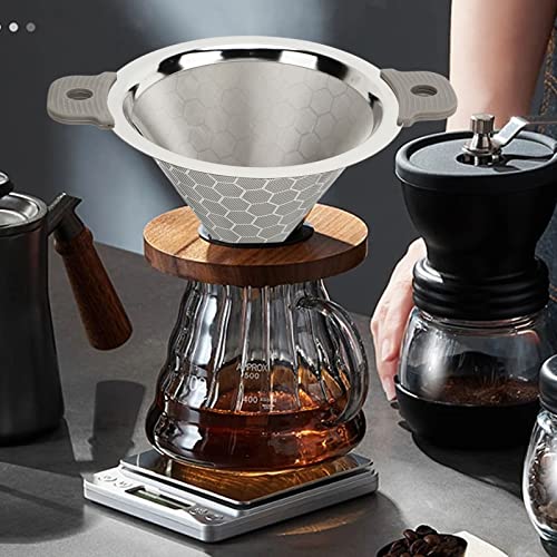 Filtre à café en acier inoxydable durable avec double couche haute précision - 4