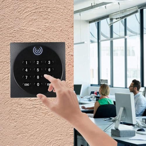 125KHz RFID Access Control Keypad, Waterproof ID Card Reader Keypad Touch Access Control System for Home Office Black - Image 3