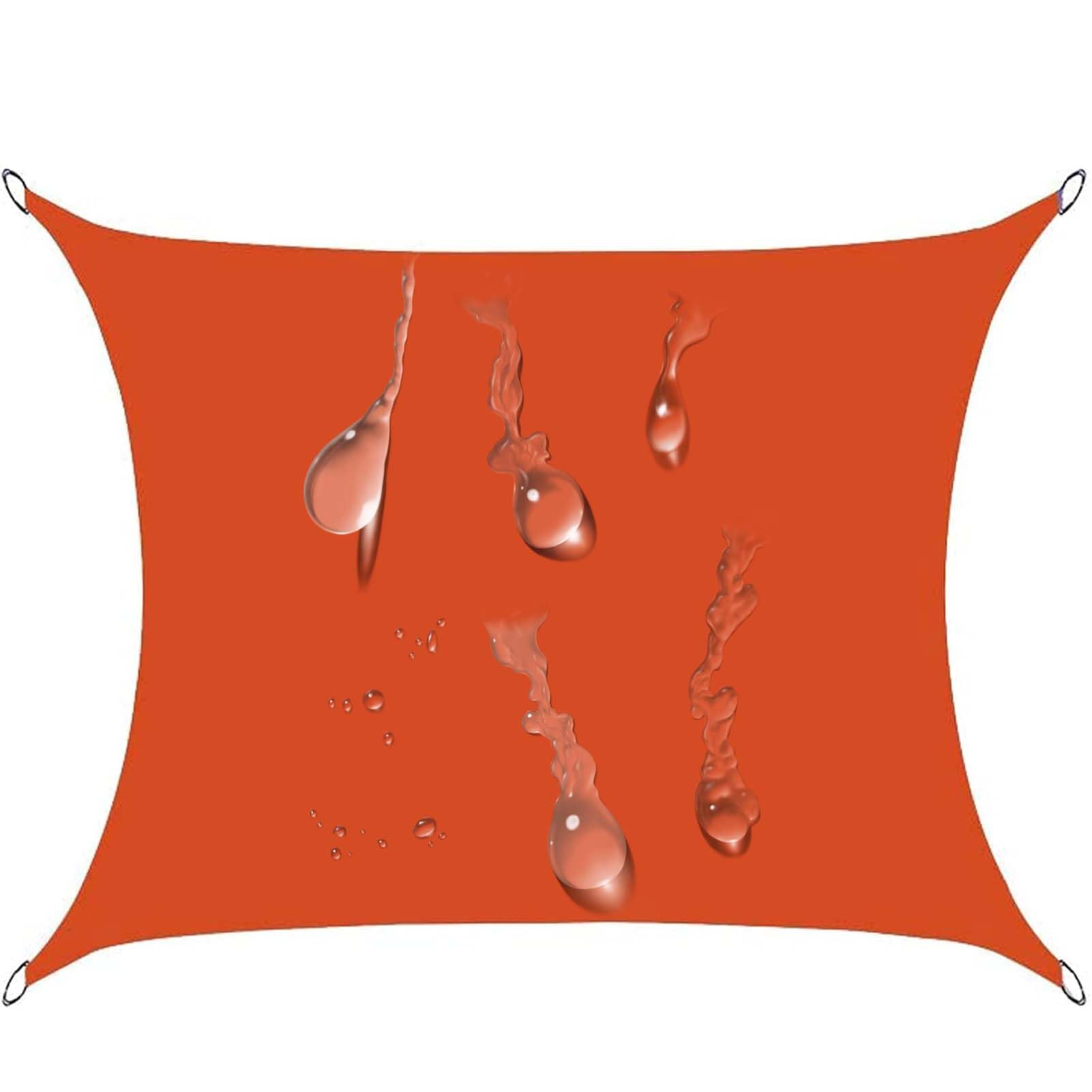 Voile d'ombrage rectangulaire extérieur toile imperméable jardin cour et balcon