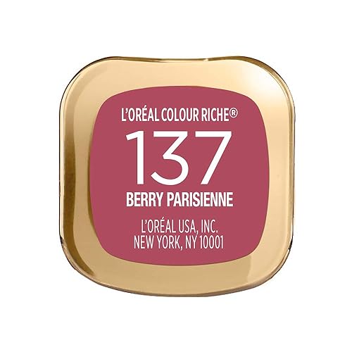 Vista 23 de L'Oreal Paris Colour Riche - Lápiz labial satinado para labios hidratados, maquillaje de labios con aceite de argán y vitamina E, vale la pena, 0.13
