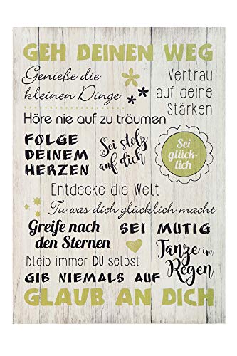 Preisvergleich Produktbild GILDE Bild Weisheit GEH deinen Weg Höhe 50 cm