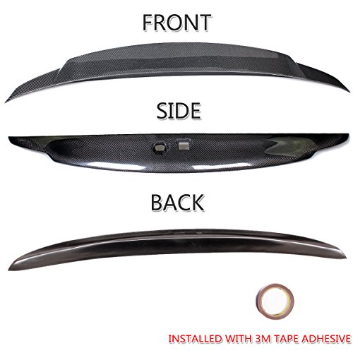 Jc Sportline Carbon Fiber Rear Trunk Spoiler Fits For Infiniti Sedan 4-Door G25 2011-2012 G37 2009-2013 Black Rear Roof Spoiler Wing Lip Factory Outlet (Carbon Fiber Black) #TOP4