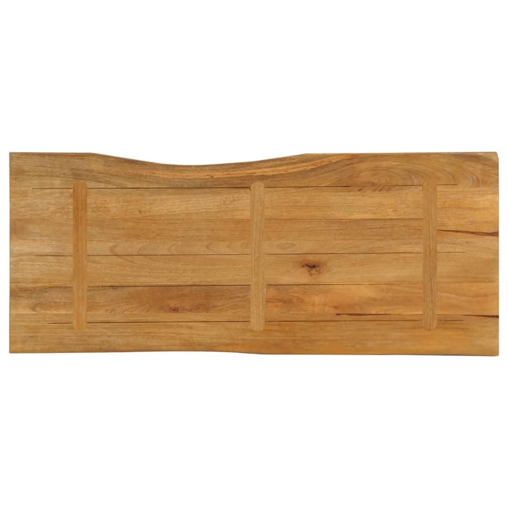 Dessus de table 140x60x2,5 cm bord vivant bois massif manguier