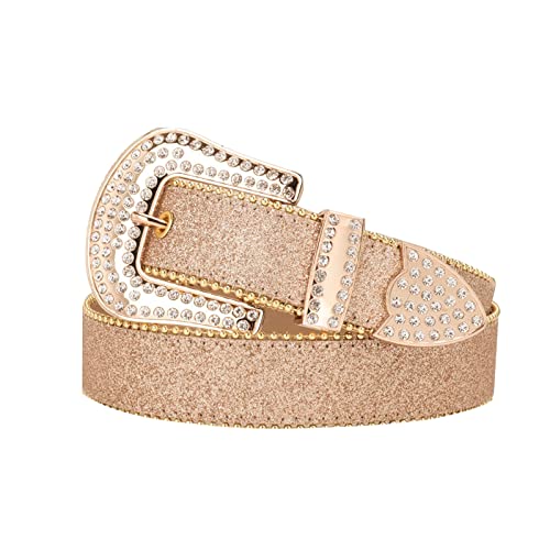 Ceinture à strass tendance pour femme avec boucle ardillon élégante