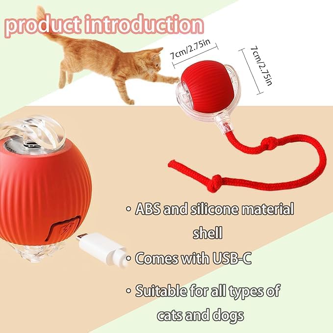 Miniatura 5 de Juguetes automáticos para gatos de interior, juguete interactivo para perros y gatos para gatos adultos aburridos en interiores, juguetes para
