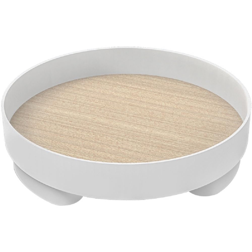 BIOPLJ Valet Tray, Vanity Trays Catchall Tray for Dresser Top Desk Storage Bedside, Desktop Storage,Key Wallets Cell Phones Nightstand (Round)