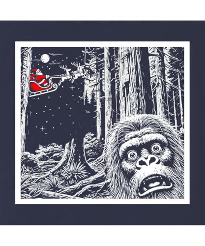 Go All Out Bigfoot Selfie with Santa Funny Christmas Sasquatch Mens Toddler Women Youth T-Shirt3