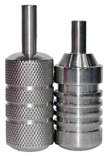 Mumbai Tattoo Steel Grip 22mm, 25mm (Silver) (Pack of 2)-image-7