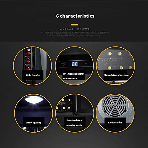 XDLEDMKIZ Vinoteca pequeña para el hogar, con Capacidad para 12 Botellas, Control táctil, 11-18 °C, bajo Nivel de Ruido, bajo Consumo energético, tamaño Compacto. - imagen 5
