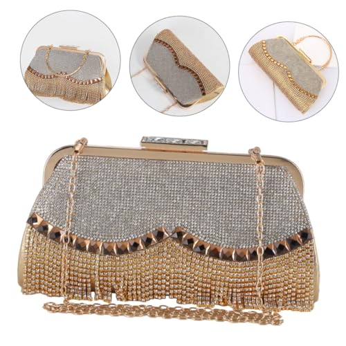 Pochette de soirée luxueuse en polyester et strass éclatants - 2