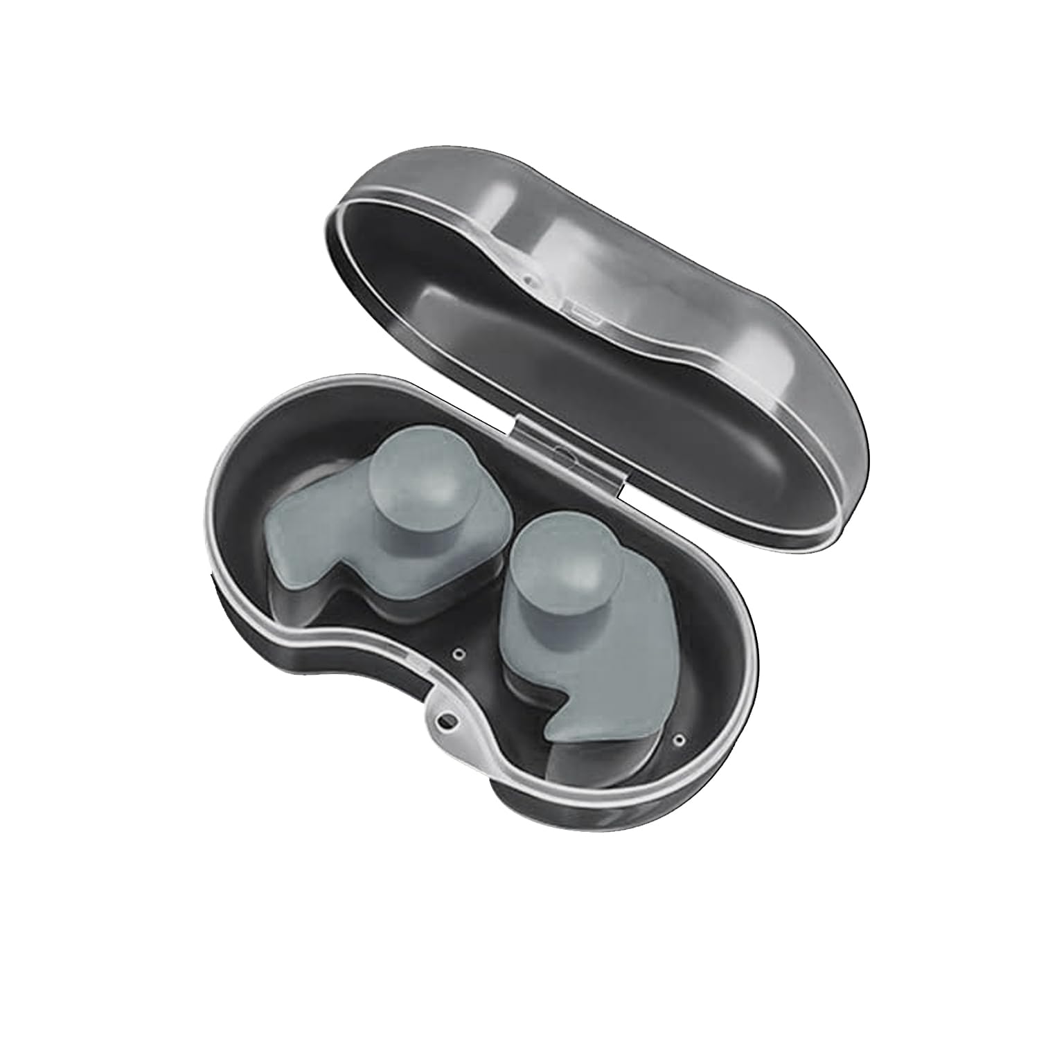 Earplugs for Swimming Bathing and Sleeping, Professional Reusable Silicone Swim Earplugs for Adult and children Swimmers, Watersports, Shower, Bathing, Scuba diving(S) 1 Pair (Grey)-image-8