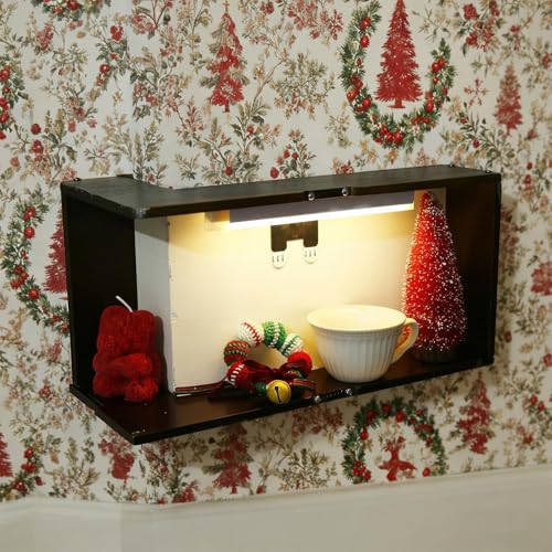 Estantería flotante para salón y baño que organiza tu hogar con un elegante toque rústico 3