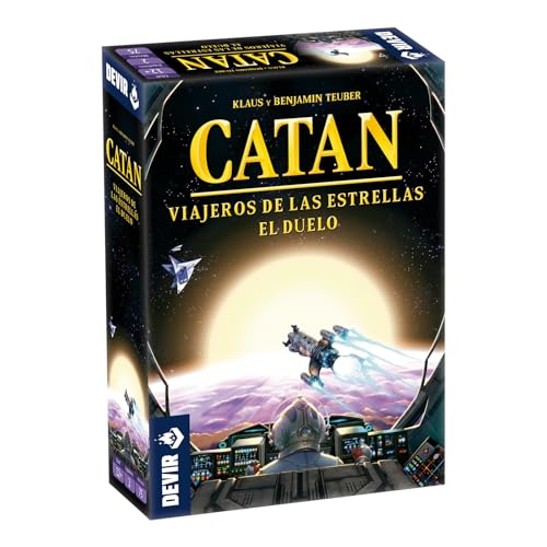Devir - Catan Viajeros de Las Estrellas Duelo, Juego de Mesa con Amigos y Familiares, Juego de Comercio, Juego Dúo, Edad 12 Años (BGCATVEDUSP)