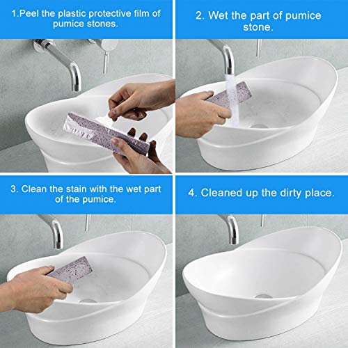 YoleShy 20 Pcs Pumice Stones Sticks Cleaner, Grey Pumice Scouring Pad for Cleaning Toilet Bowl Ring, Bath, Household, Kitchen, Pool - Removing Rust & Lime Calcium