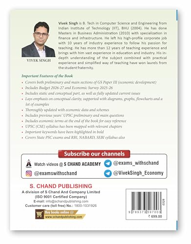 Image of New Edition: Indian Economy Book 2026 - 2027 (10e) GS Paper 3 | Best for UPSC Exam, State PSC, RBI Grade B, IFS JAIIB, CAIIB, IIBF, NBARD, SEBI, SSC ... Budget & Economic Survey | PYQ Question Bank