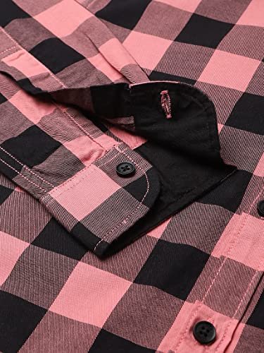 Image of Dennis Lingo Men's Cotton Box Checkered Slim Fit Casual Shirt with Chest Pocket, Full Sleeve Shirt for Formal & Casual Wear