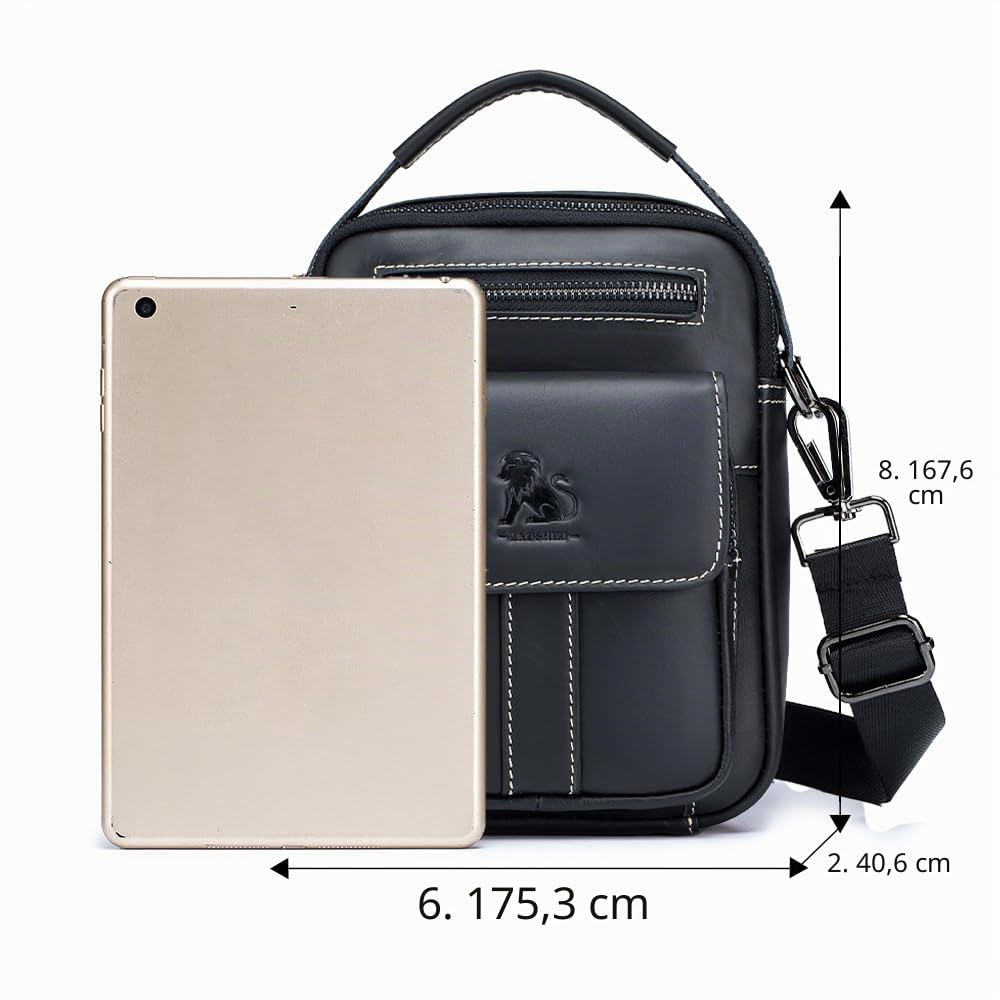 pundarika umhängetasche herren leder kleine Schultertasche leder männertasche handtaschen für männer,Verstellbarer Schultergurt.