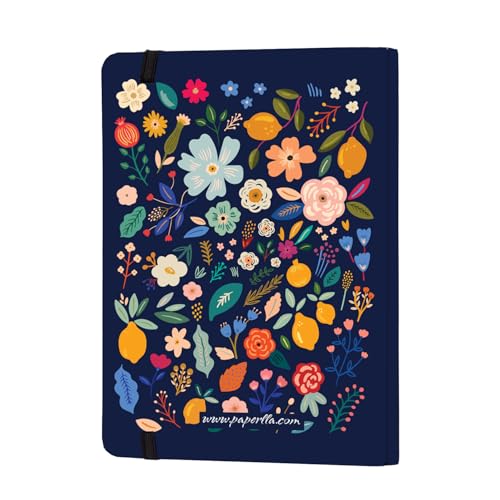 Image of COI A5 (5.5″ x 8.25″) Unruled Hardbound Notebook - 192 Pages of 80 GSM Acid-Free Natural-Shade Paper, Lay-Flat Sewn Binding, Dual Ribbon Markers & Elastic Closure - Journal for Men & Women