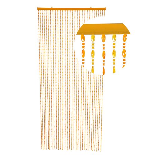 HAB & GUT -DV0386- cortina para puertas Diseño: TWISTER, Color: HONEY, Material: plástico, Tamaño: 90 x 200 cm