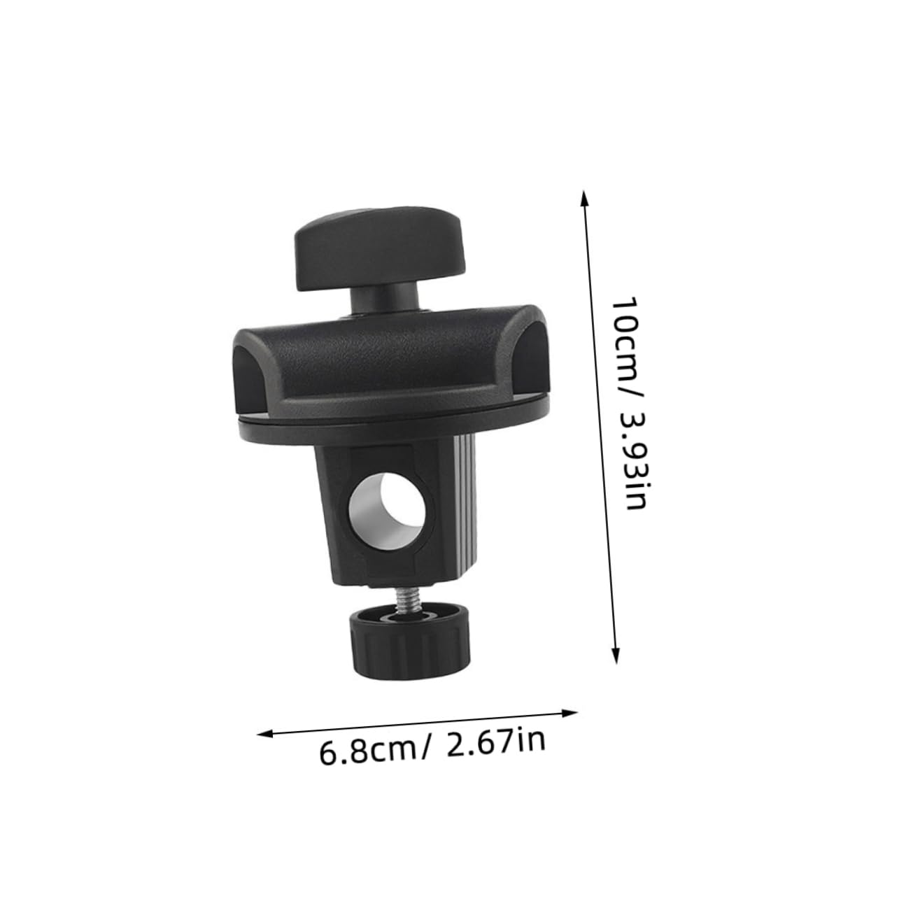 VICASKY 2Pcs Adjustable Swiveling Grip Head Clamp for Horizontal Mounting Flexible Angle Tilt Microphone Clip Connector Studio Accessories for Boom Arm Reflector Holders