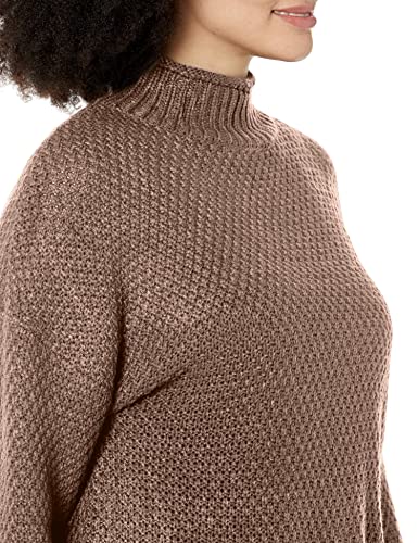 Image of ZESICA Women's Turtleneck Batwing Sleeve Loose Oversized Chunky Knitted Pullover Sweater Jumper Tops
