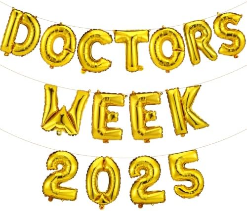 Hungdao 15 Pcs Doctors Week 2025 Balloons Banner Nurse Week Party...