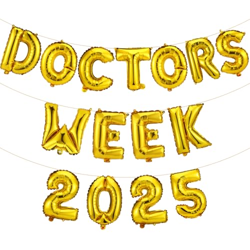 Hungdao 15 Pcs Doctors Week 2025 Balloons Banner Nurse Week Party...