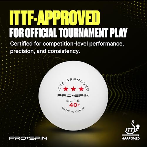 PRO-SPIN Ping Pong Balls – 3-Star ITTF-Approved Premium Table Tennis Balls | High-Performance 40+ ABS Professional Quality for Indoor & Outdoor Games (Pack of 10) by PRO-SPIN - Image 3