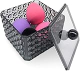 CACASO Qtip Holder, Cotton Ball Holder, Qtip Cotton Swab Dispenser Holder, Clear Acrylic Cotton Pad Container,Holder for Cotton Swabs,Makeup Sponges,Hair Band - Brushed Nickel 1PCS - Image 4