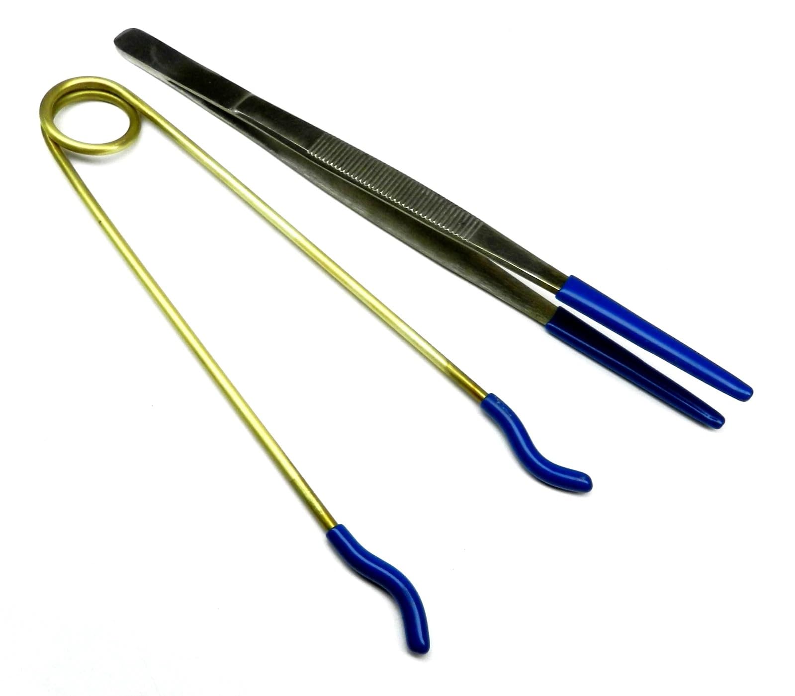 Set of 2 Steam Tweezers Ultrasonic Set Rubber Tips 8" Long and Inside Ring Holder for Steam and Ultrasonic Cleaning Jewelry Tool Tips Coating for Securely Holding to Not Mar Scratch the Article By JTS — Amazon image 3