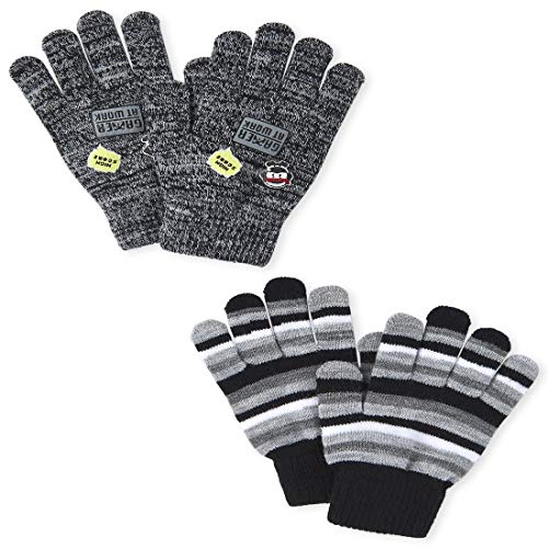 The Children's Place,Weekend Gloves, Pack of Two,BLACK,NO_SIZE