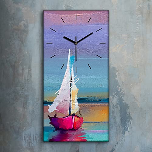 Art mural image premium horloge sur toile grand format vertical - 3
