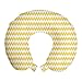 ABAKUHAUS Giallo Chevron Cuscino da Viaggio, Vecchio Sharp Motif, Accessorio in Schiuma di Memoria per Viaggio, 30 cm x 30 cm, Terra Giallo Bianco